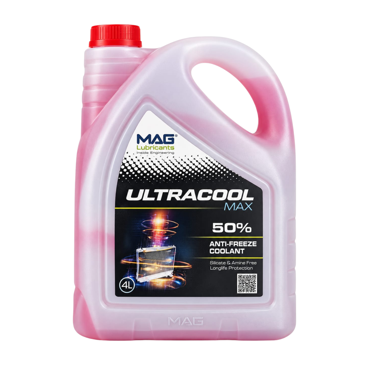 MAG Ultracool Max 50% anti-freeze coolant red 4L – front