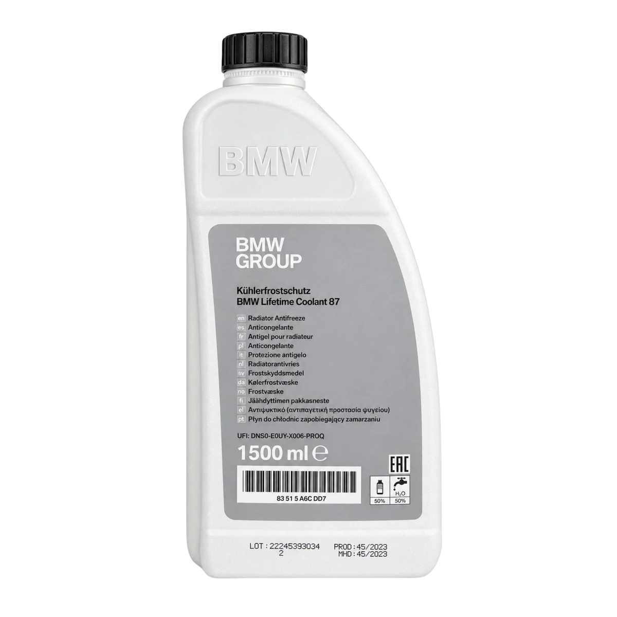 BMW Lifetime Coolant 87 1.5L – front